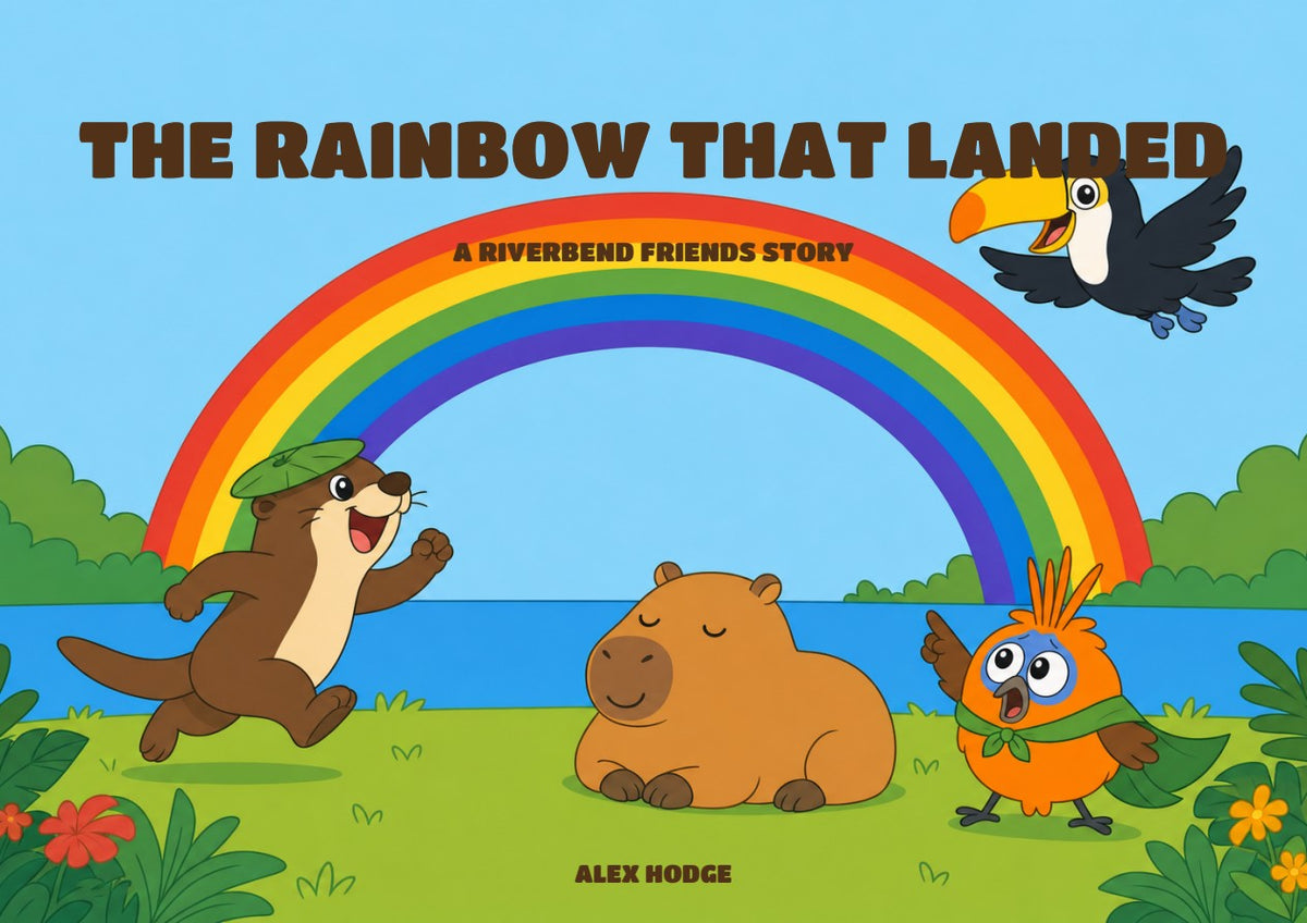 Front cover of The Rainbow That Landed hardcover picture book