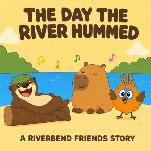 The Day the River Hummed — A Riverbend Friends Story, cover key art