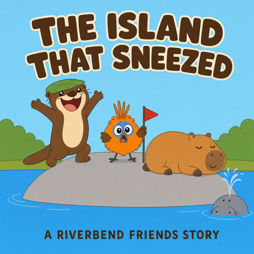 The Island That Sneezed — A Riverbend Friends Story, cover key art