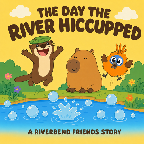 The Day the River Hiccupped — A Riverbend Friends Story, cover key art
