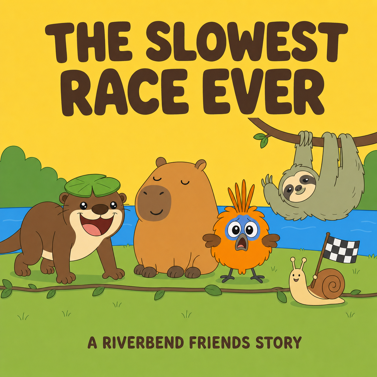 The Slowest Race Ever — A Riverbend Friends Story, cover key art