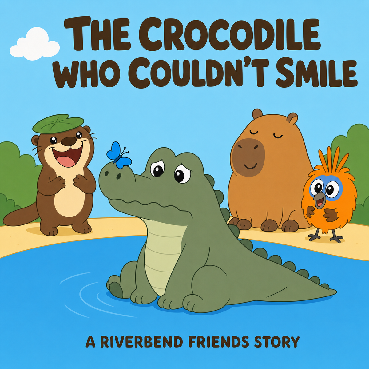 The Crocodile Who Couldn't Smile — A Riverbend Friends Story, cover key art