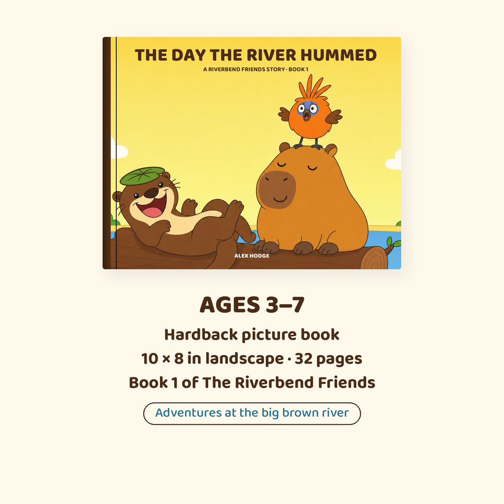Ages 3–7 hardback picture book, 10 × 8 in landscape, 32 pages