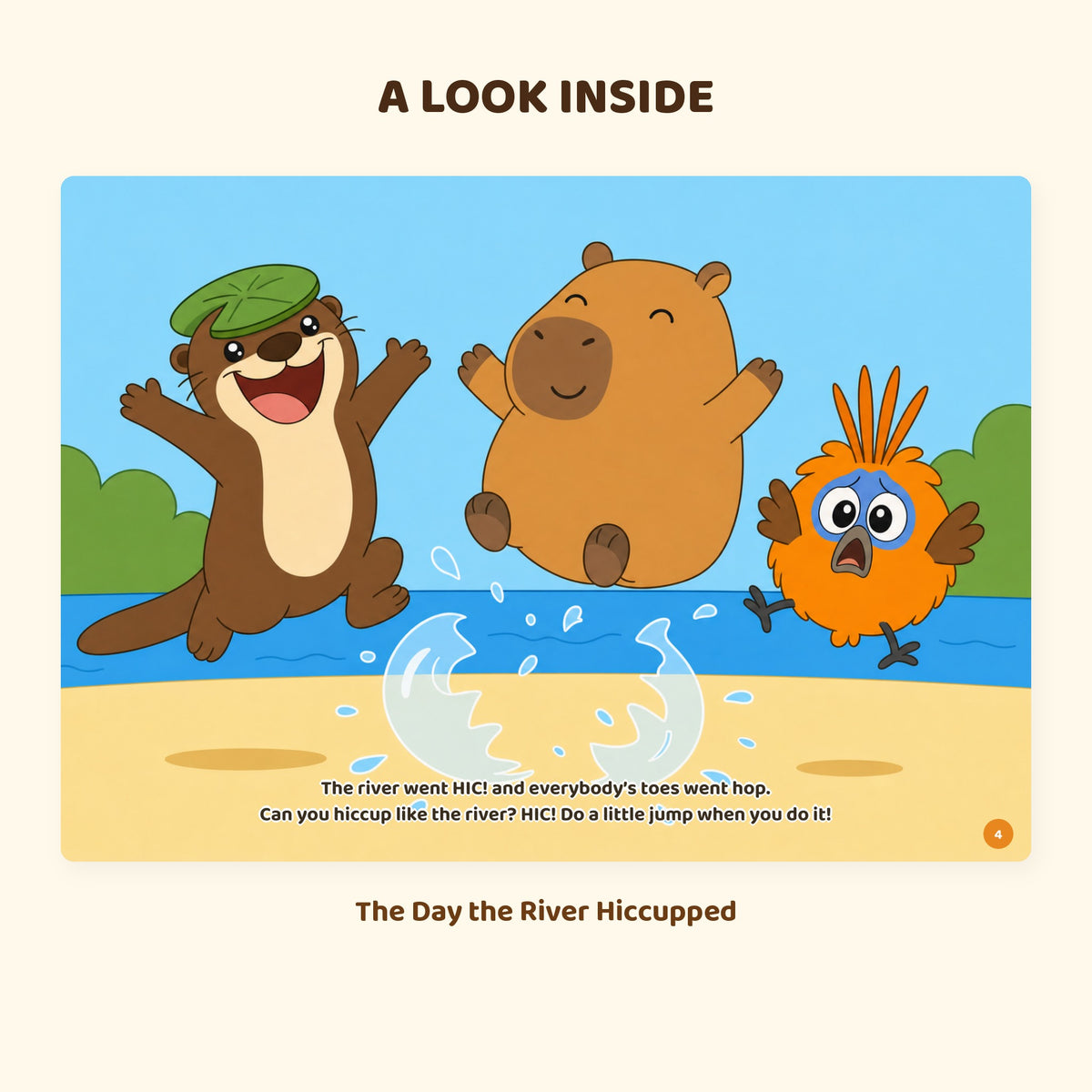 Another page inside The Day the River Hiccupped