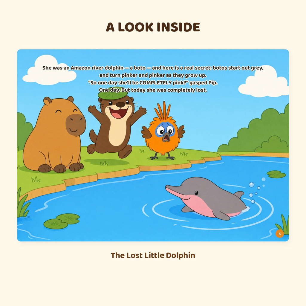 Another page inside The Lost Little Dolphin