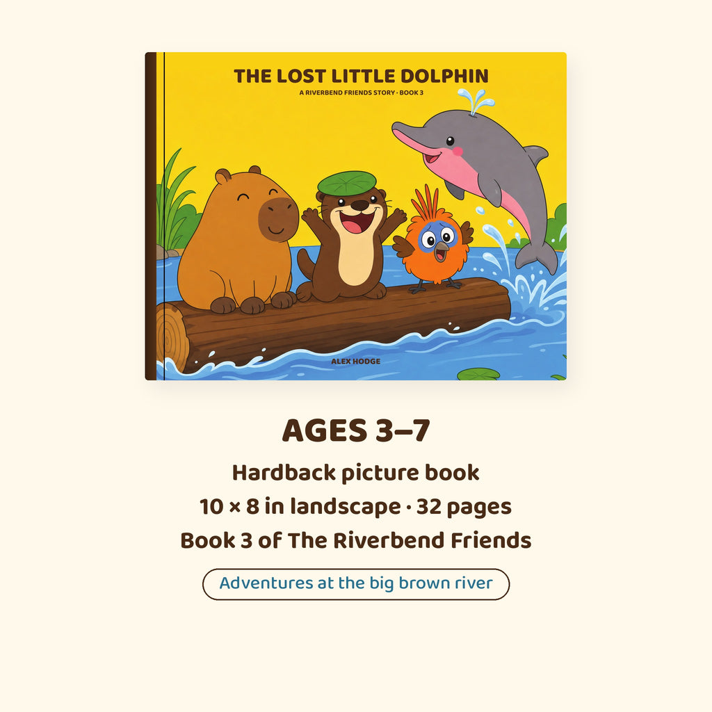 Ages 3–7 hardback picture book, 10 × 8 in landscape, 32 pages