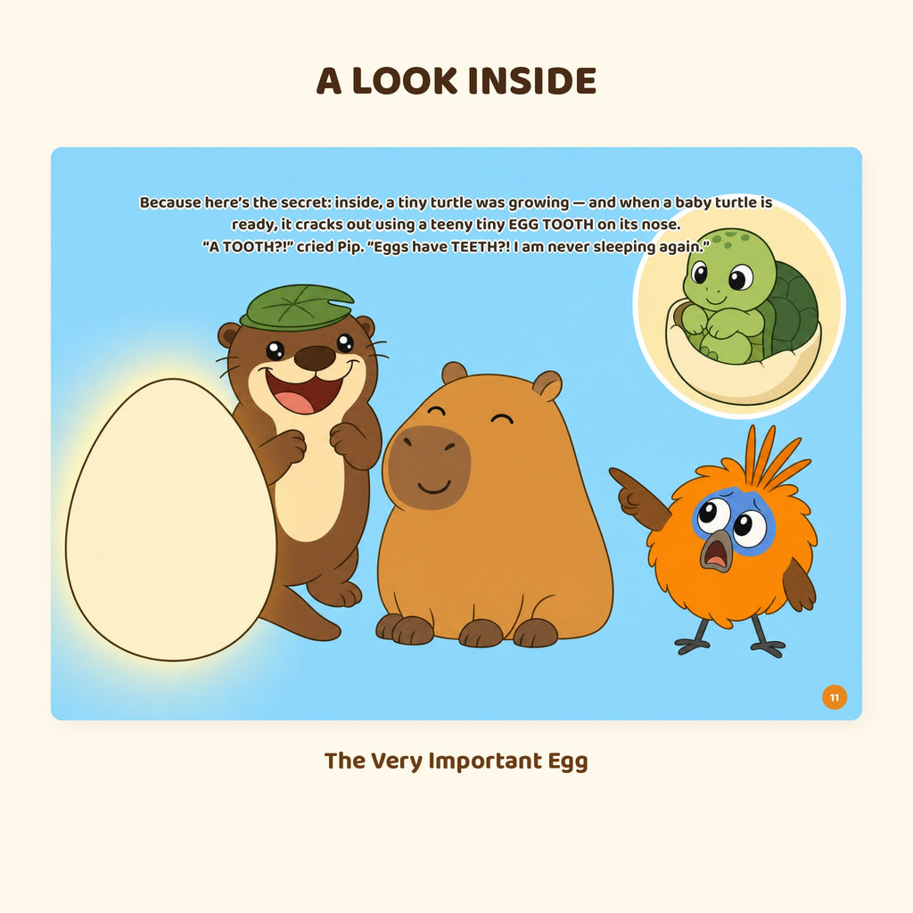 Another page inside The Very Important Egg