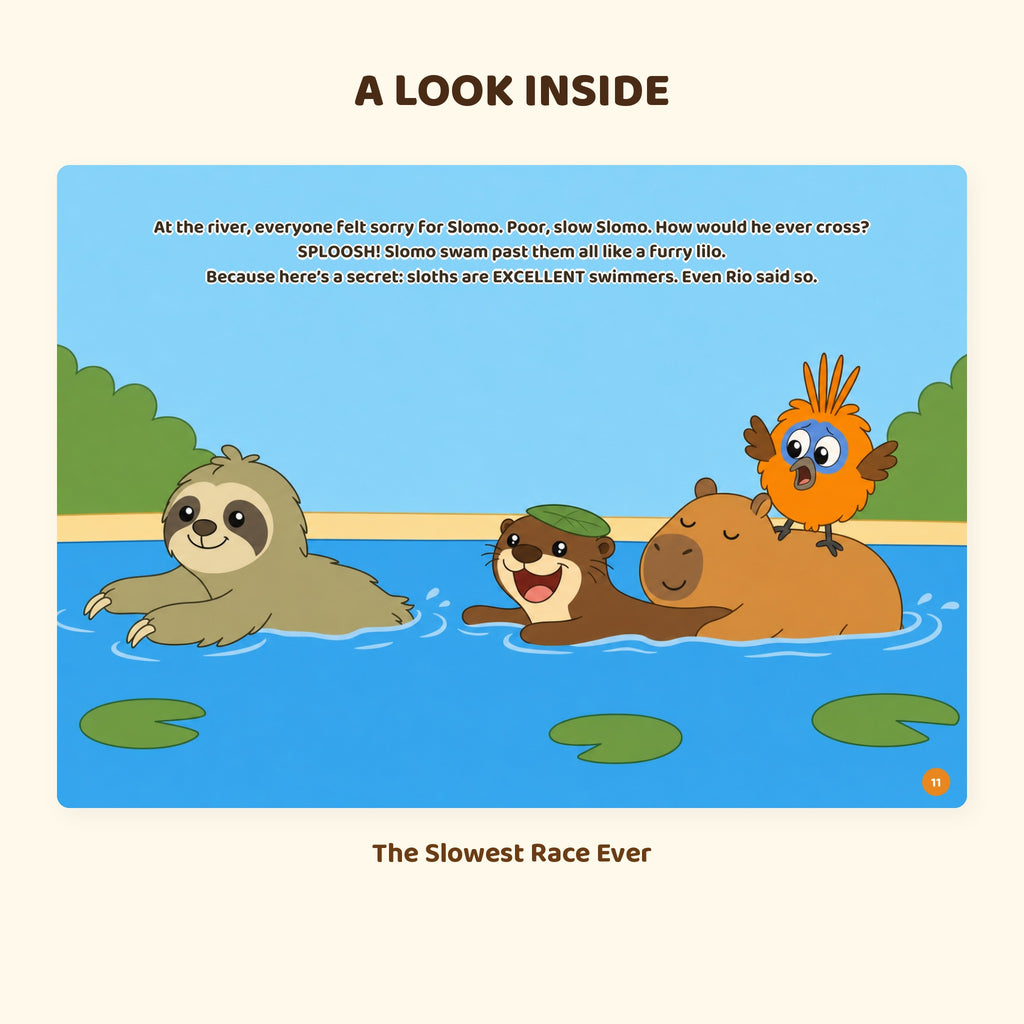 Another page inside The Slowest Race Ever